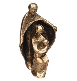 Krybbesæt - Josef og Maria med barn - bronze